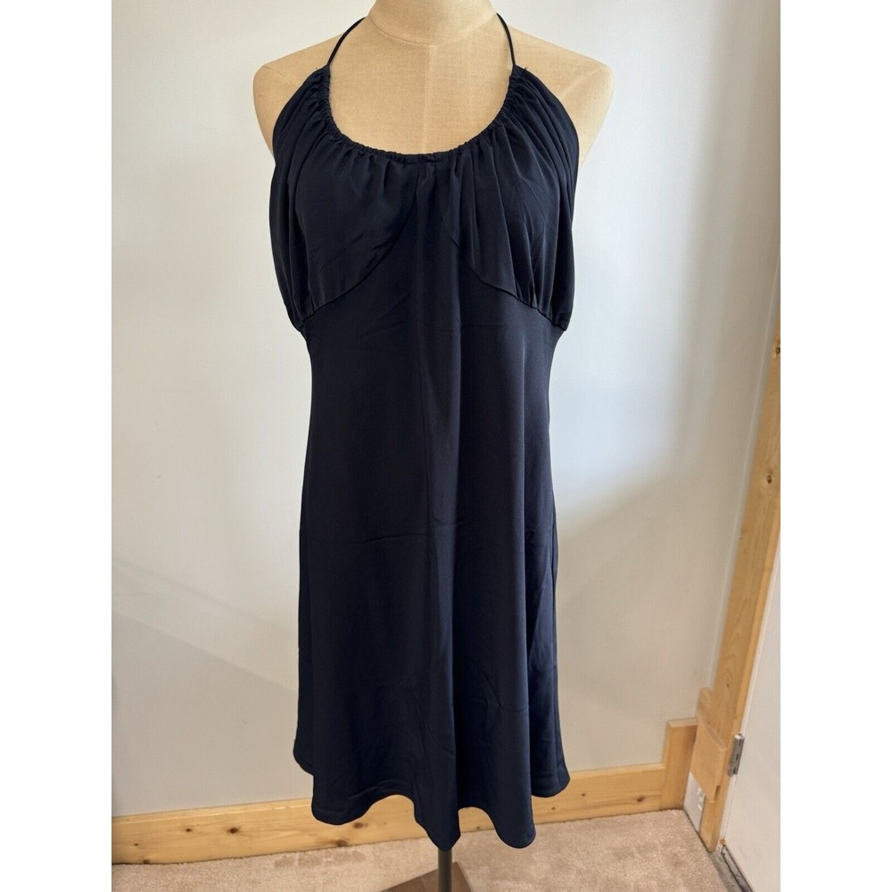 New W/out Tags Abercrombie Fitch Black Mini Halter Dress Plunge in Back 8,SEXY
